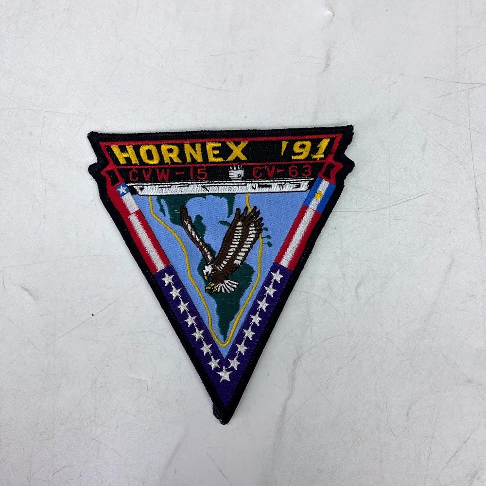 Vintage HORNEX 91 CVW-15 CV-63 USS Kitty Hawk Navy Embroidered Flight Patch